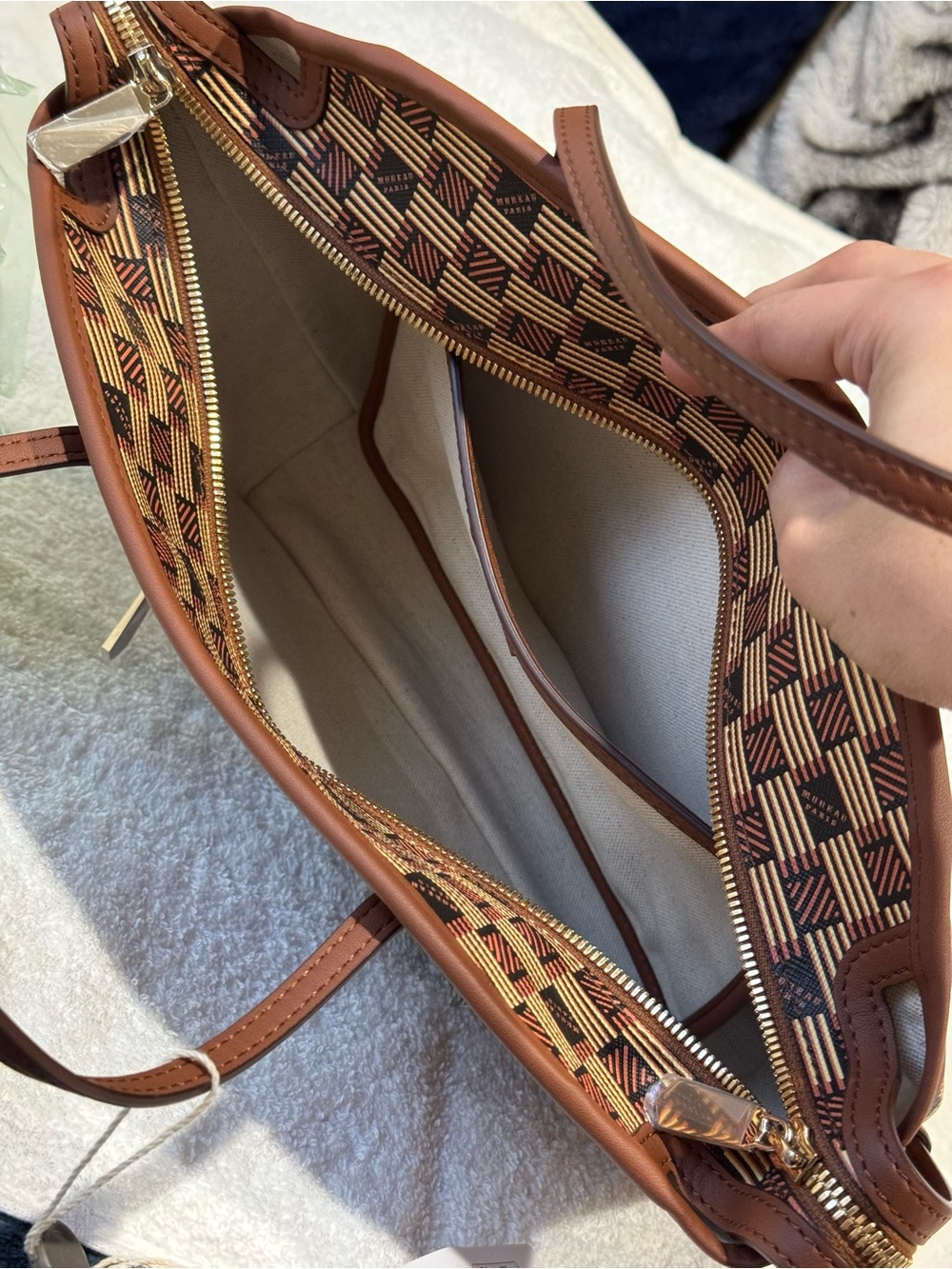 Moreau Paris Monaco small zip tote made in Italy - Picture 9 of 16